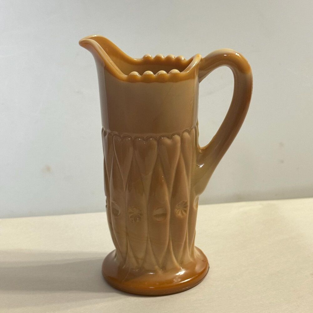 EAPG Early American Pattern Glass Greentown Chocolate Glass Creamer Pitcher